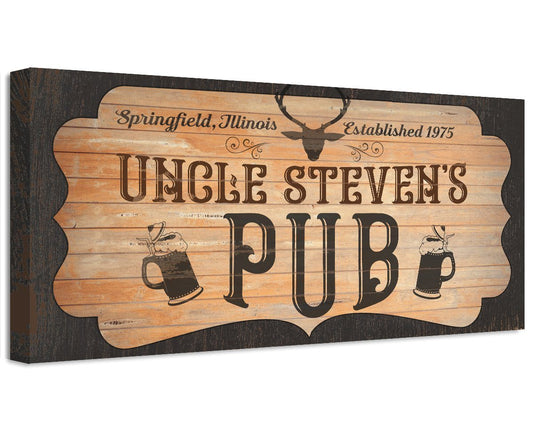 Personalized - Pub - Canvas | Lone Star Art.