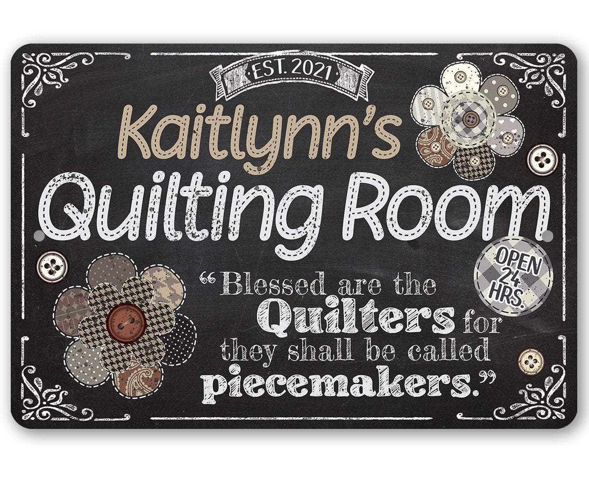 Personalized - Quilting Room - Metal Sign | Lone Star Art.