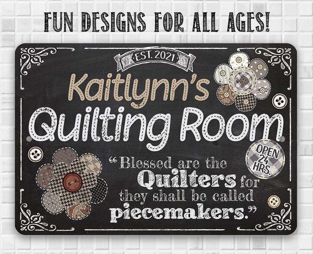 Personalized - Quilting Room - Metal Sign | Lone Star Art.