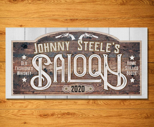 Personalized - Saloon - Canvas | Lone Star Art.