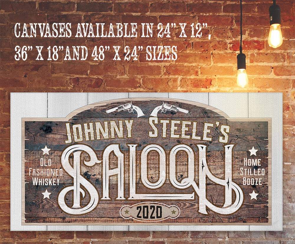 Personalized - Saloon - Canvas | Lone Star Art.