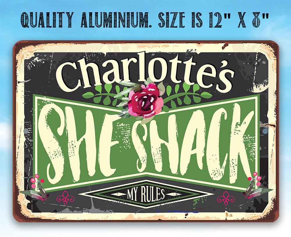 Core Shack Sign Personalized - She Shack - Metal Sign | Lone Star Art.