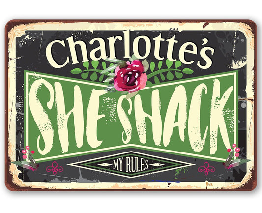 Personalized - She Shack - Metal Sign | Lone Star Art.