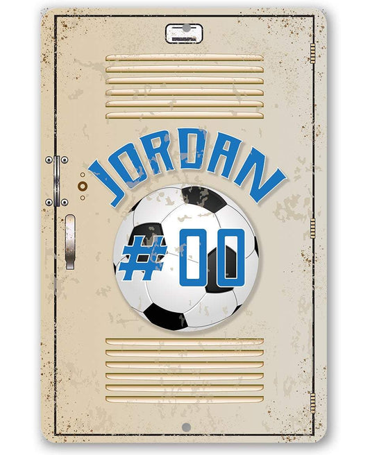 Personalized - Soccer School Locker - Metal Sign | Lone Star Art.