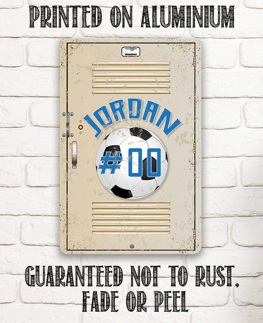 Personalized - Soccer School Locker - Metal Sign | Lone Star Art.