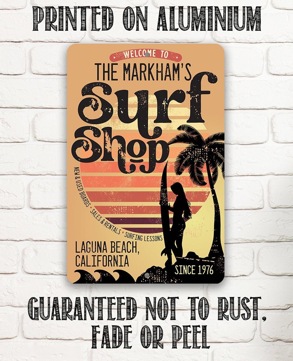 Personalized - Surf Shack - Metal Sign | Lone Star Art.
