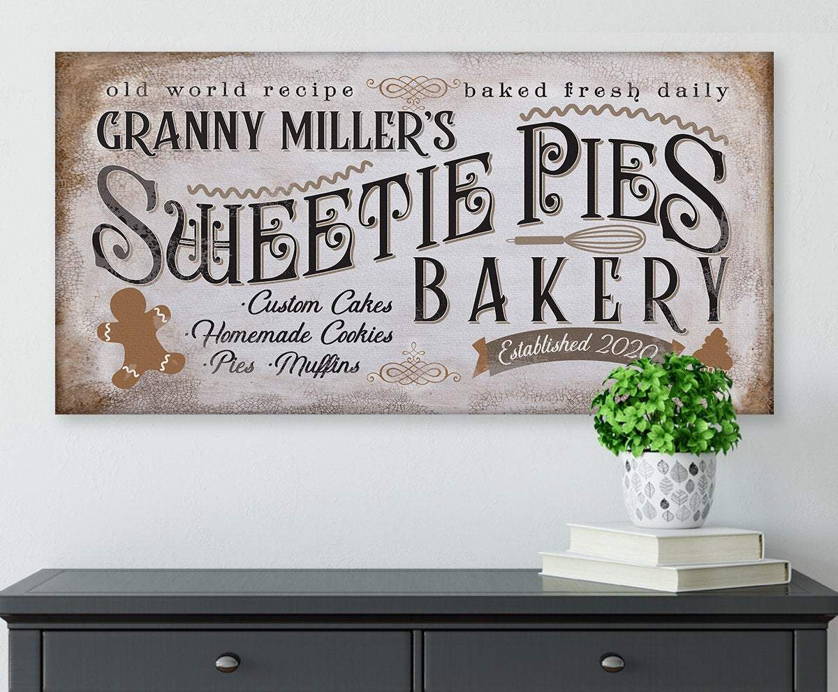 Personalized - Sweetie Pies Bakery - Canvas | Lone Star Art.