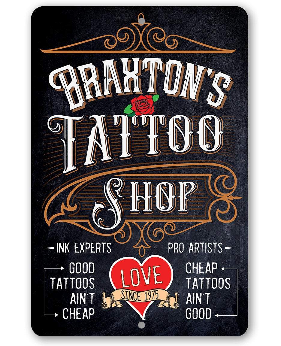 Personalized - Tattoo Shop - Metal Sign | Lone Star Art.