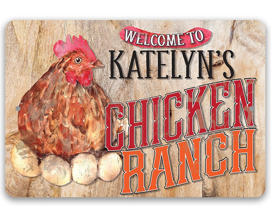 Personalized - The Chicken Ranch - Metal Sign Metal Sign Lone Star Art