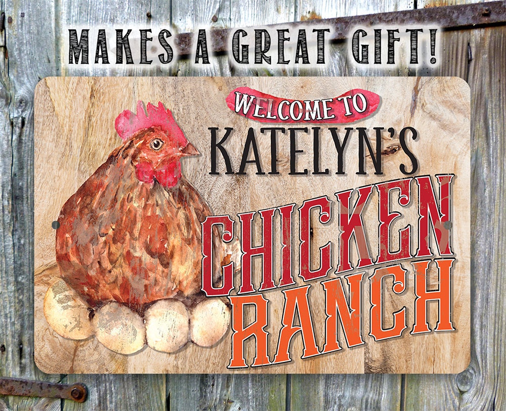 Personalized - The Chicken Ranch - Metal Sign Metal Sign Lone Star Art 