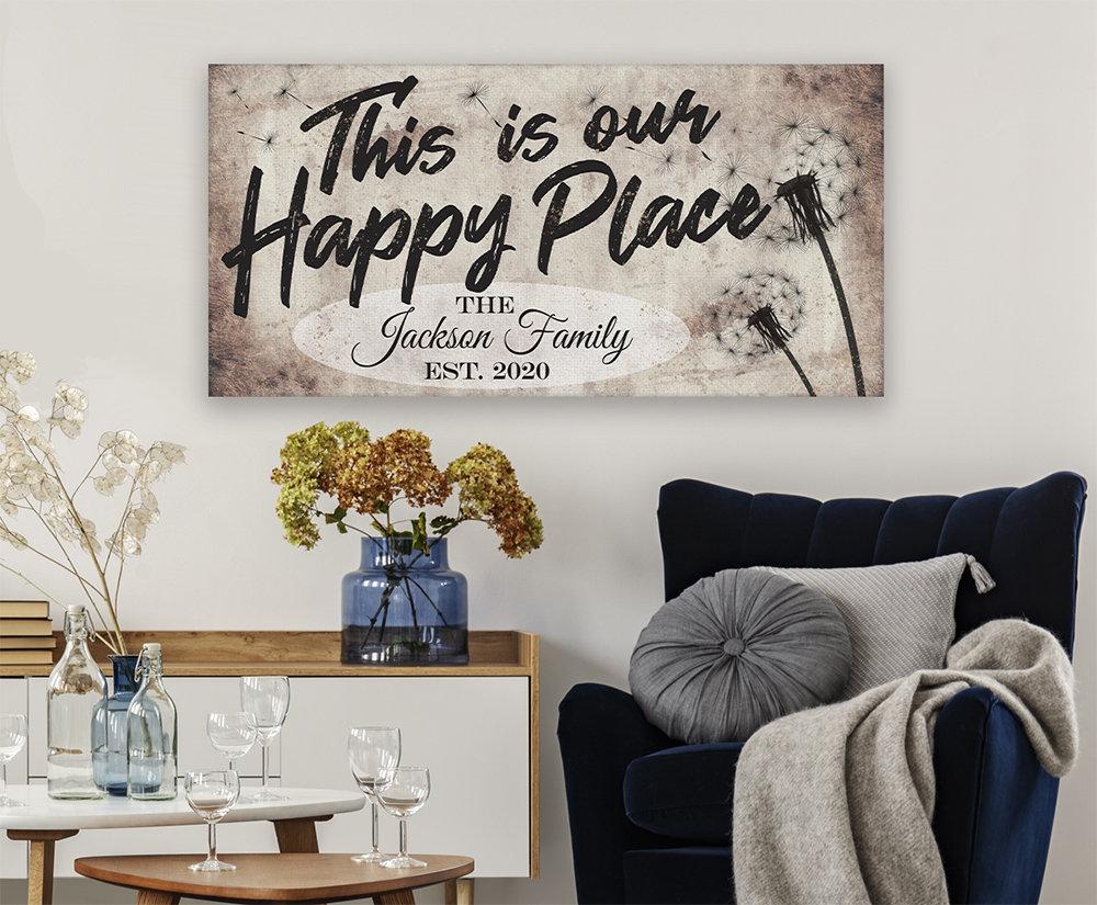 Personalized - This Is Our Happy Place - Canvas | Lone Star Art.