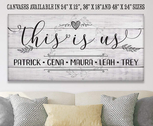 Personalized - This Is Us - Canvas | Lone Star Art.