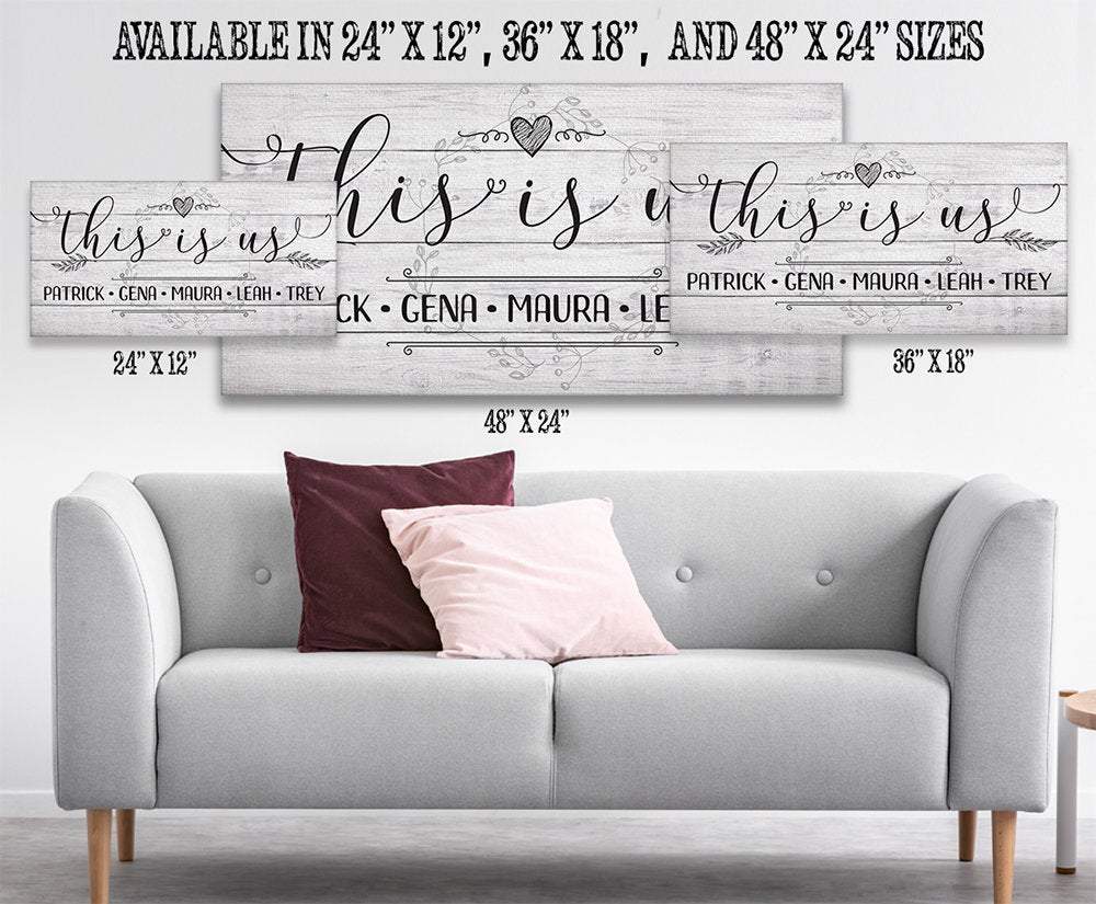 Personalized - This Is Us - Canvas | Lone Star Art.