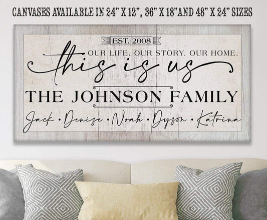 Personalized - This Is Us Our Life - Canvas | Lone Star Art.