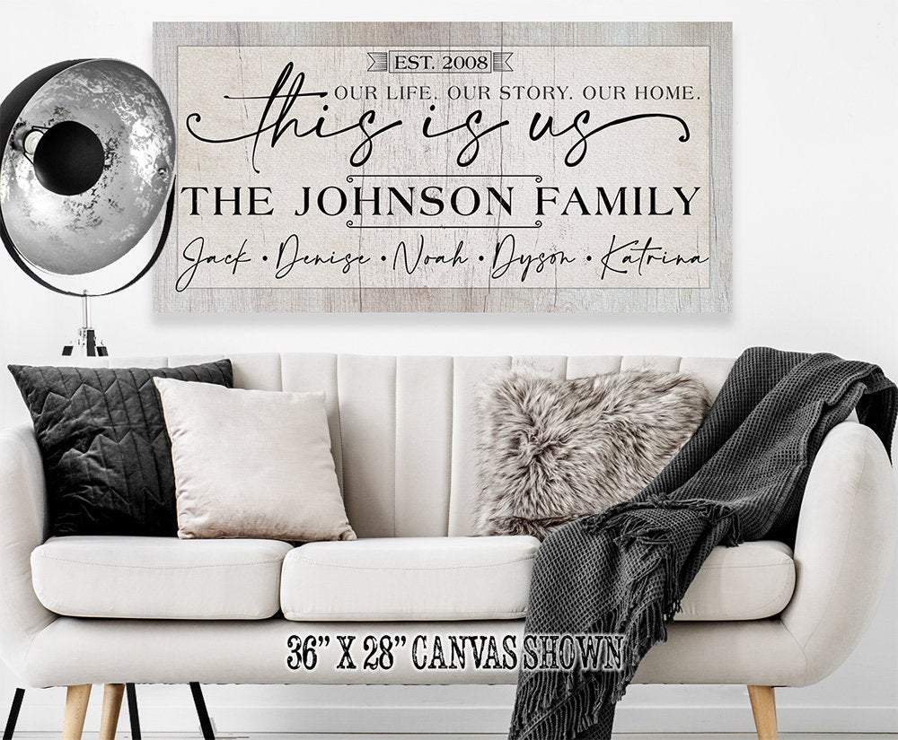 Personalized - This Is Us Our Life - Canvas | Lone Star Art.