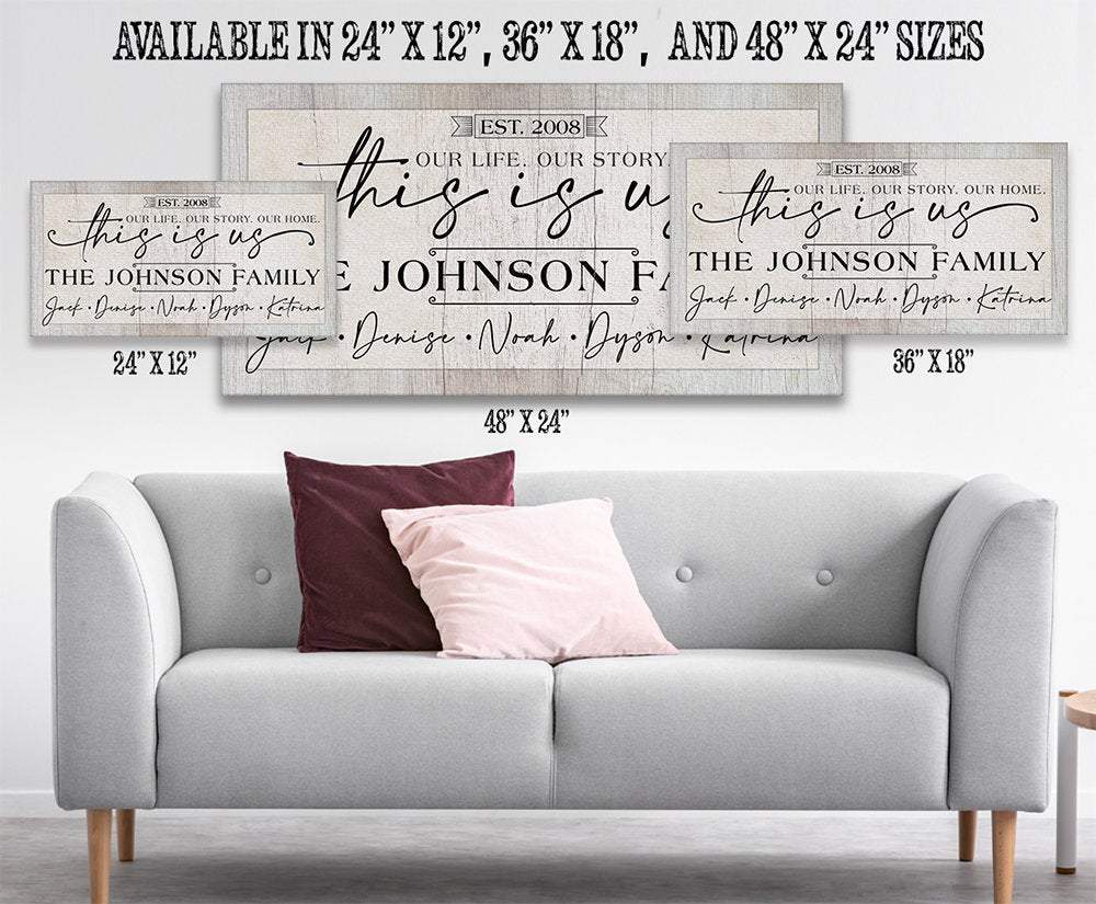 Personalized - This Is Us Our Life - Canvas | Lone Star Art.