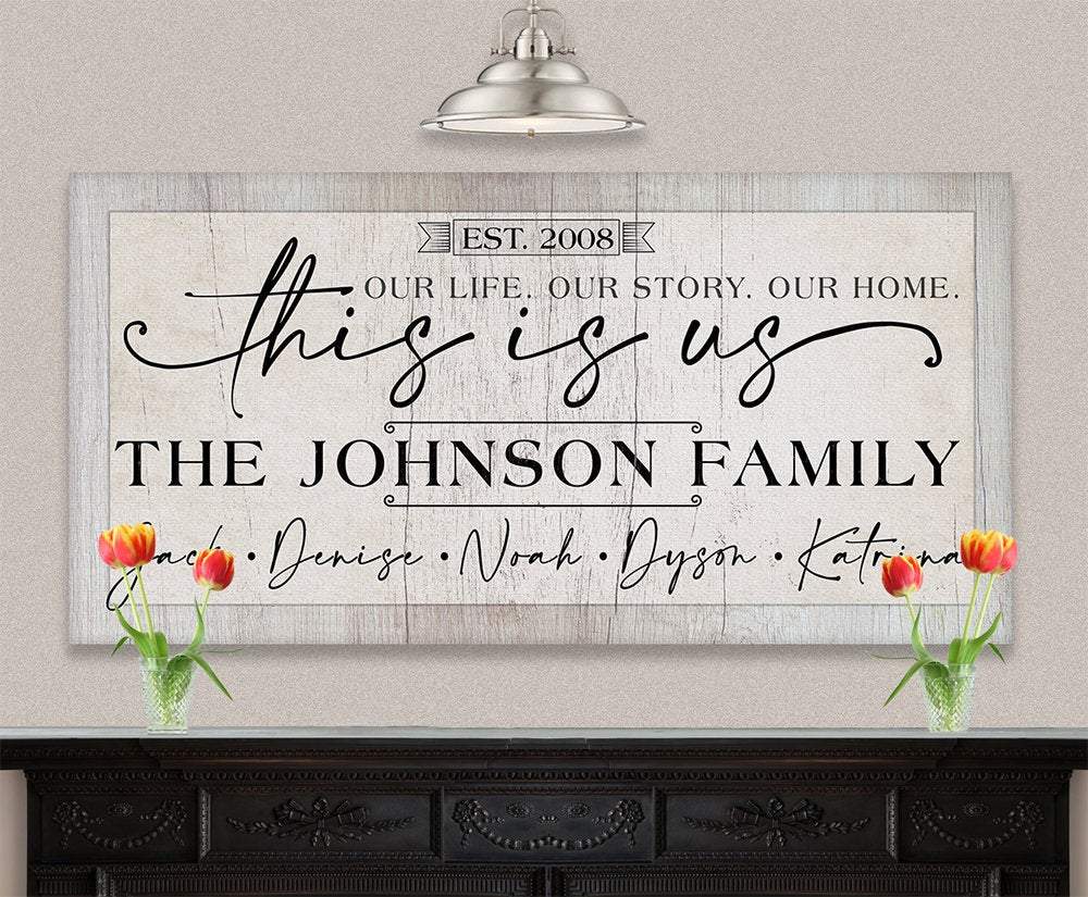 Personalized - This Is Us Our Life - Canvas | Lone Star Art.
