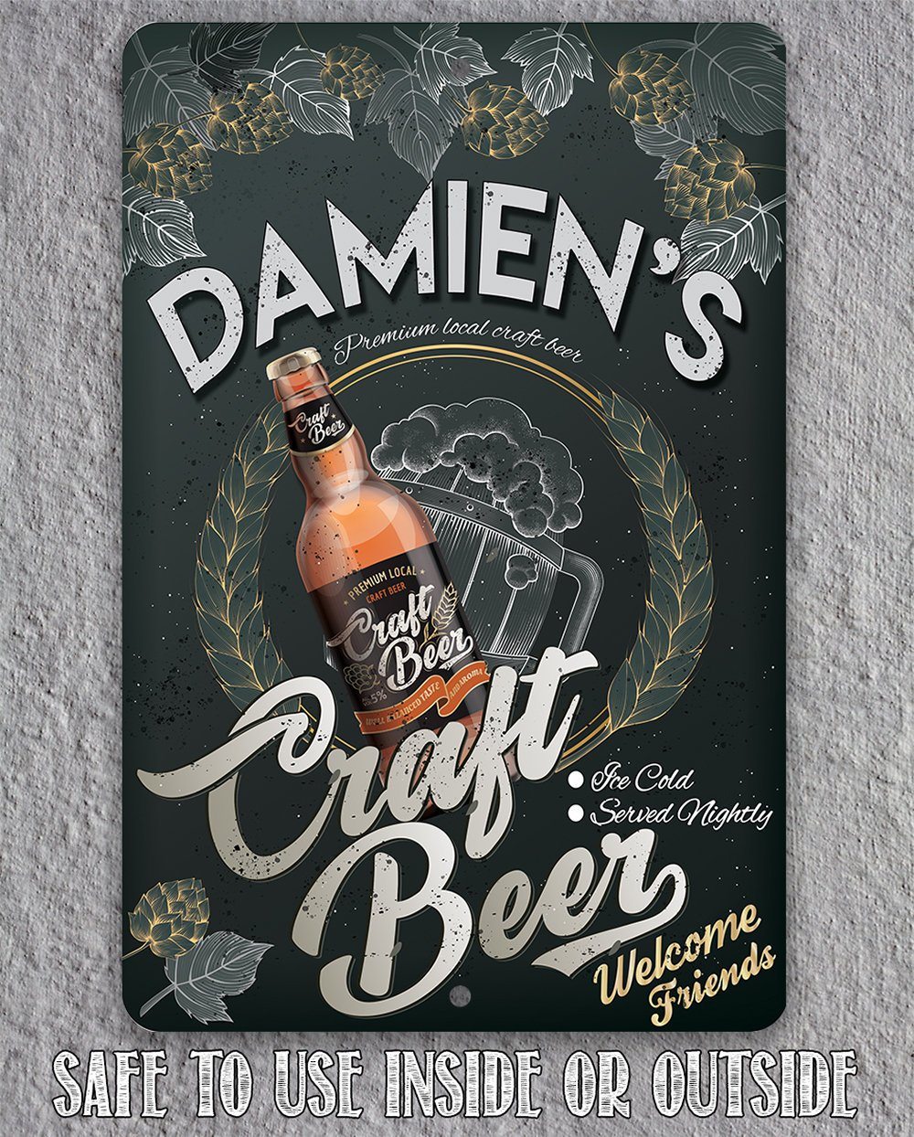 Personalized - Top Quality Craft Beer - Metal Sign | Lone Star Art.