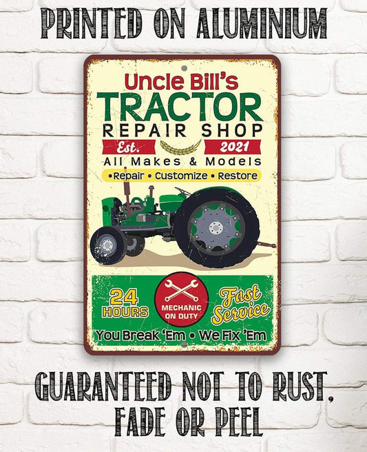 Personalized - Tractor Repair - Metal Sign | Lone Star Art.