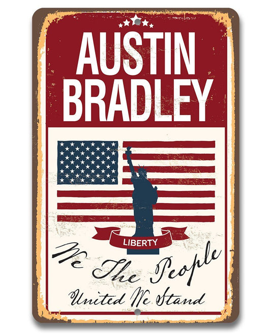 Personalized - We The People - Metal Sign | Lone Star Art.