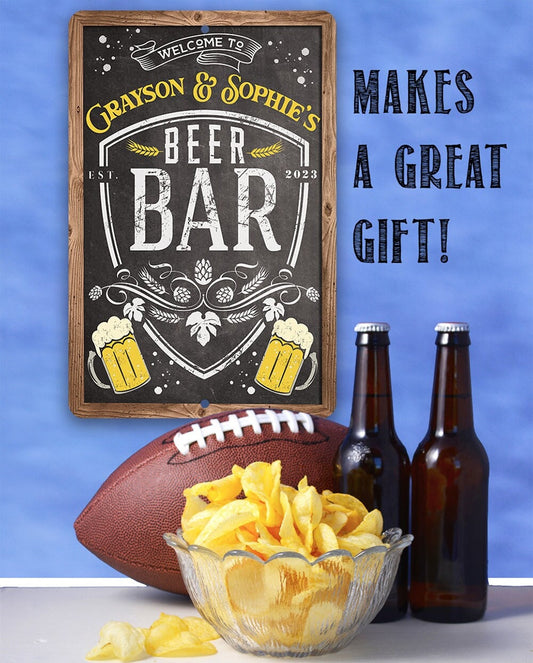 Personalized - Welcome To Beer Bar - Metal Sign Metal Sign Lone Star Art