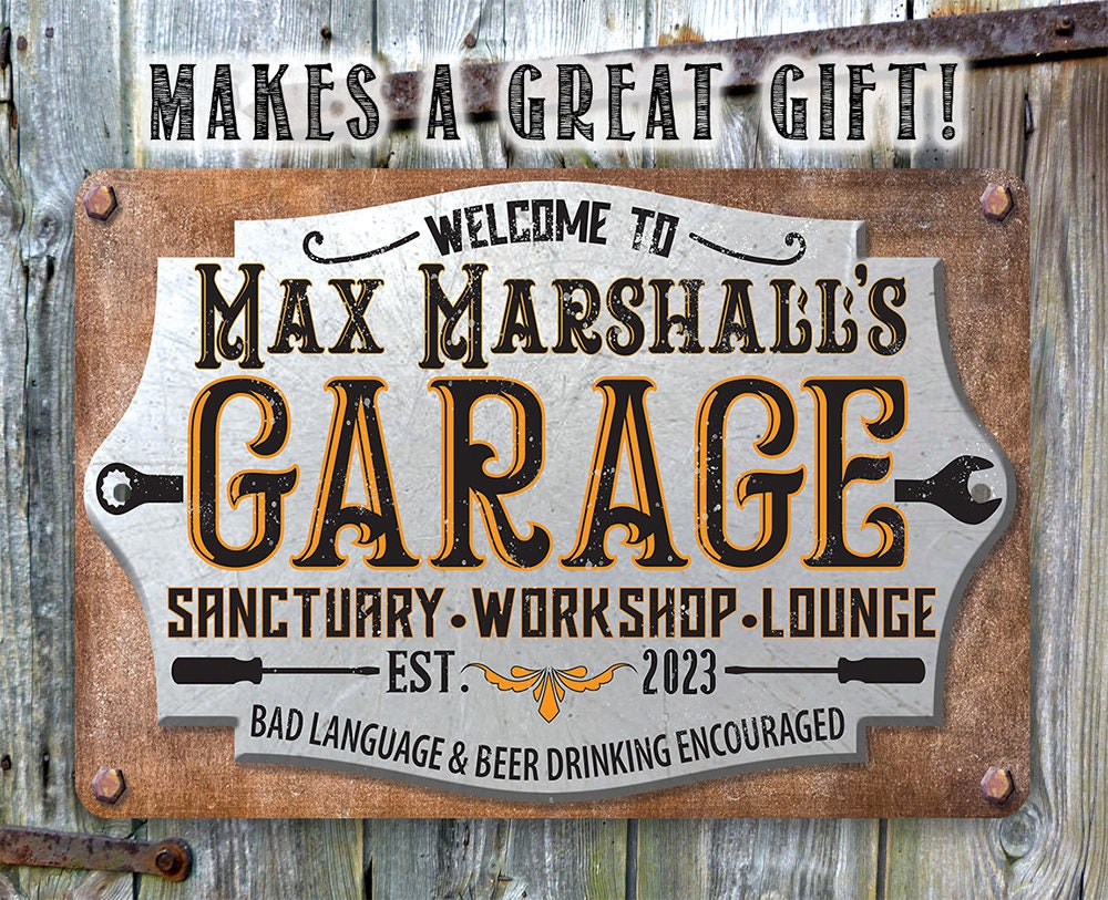 Personalized - Welcome to Garage - Metal Sign Metal Sign Lone Star Art 