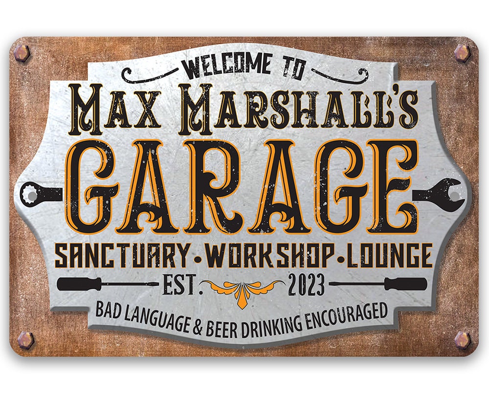 Personalized - Welcome to Garage - Metal Sign Metal Sign Lone Star Art 