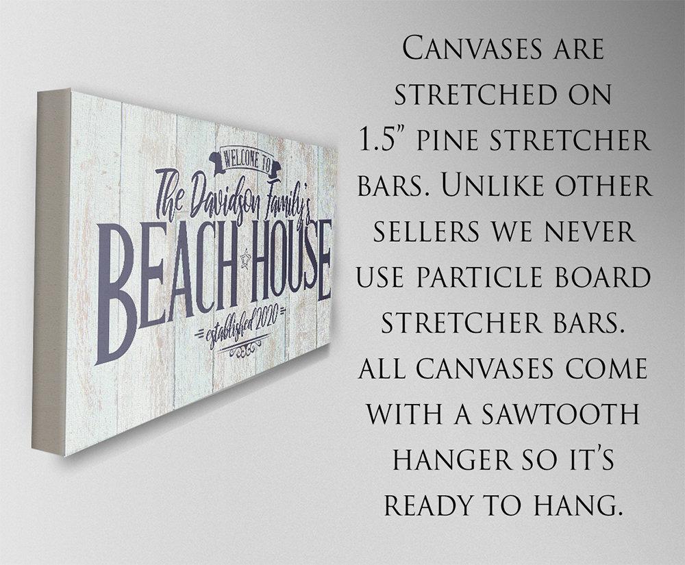Personalized - Welcome to Our Beach House - Canvas | Lone Star Art.