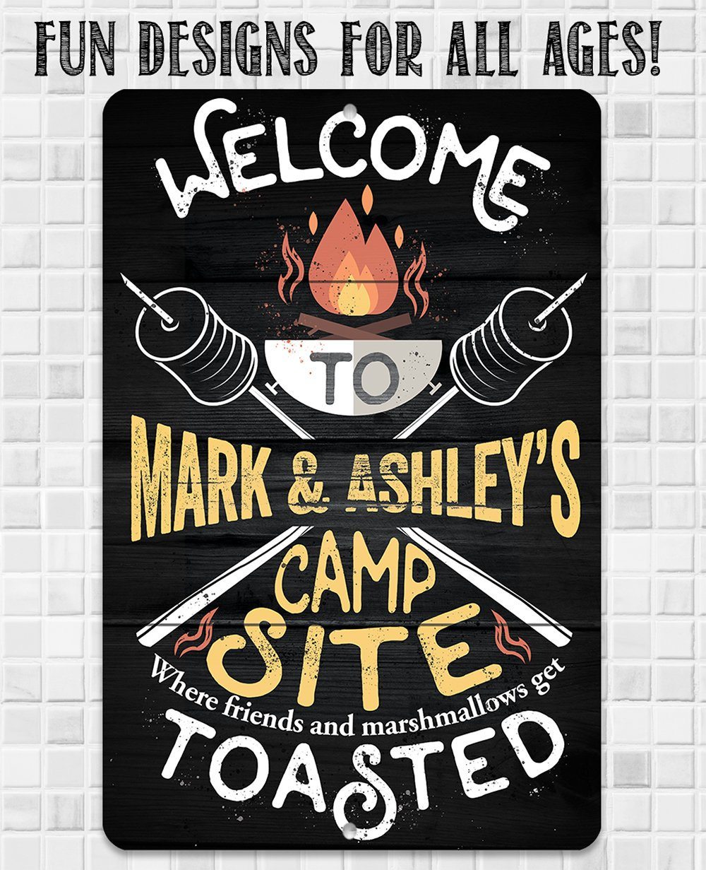 Personalized - Welcome To Our Campsite - Metal Sign | Lone Star Art.
