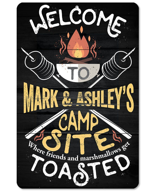 Personalized - Welcome To Our Campsite - Metal Sign | Lone Star Art.