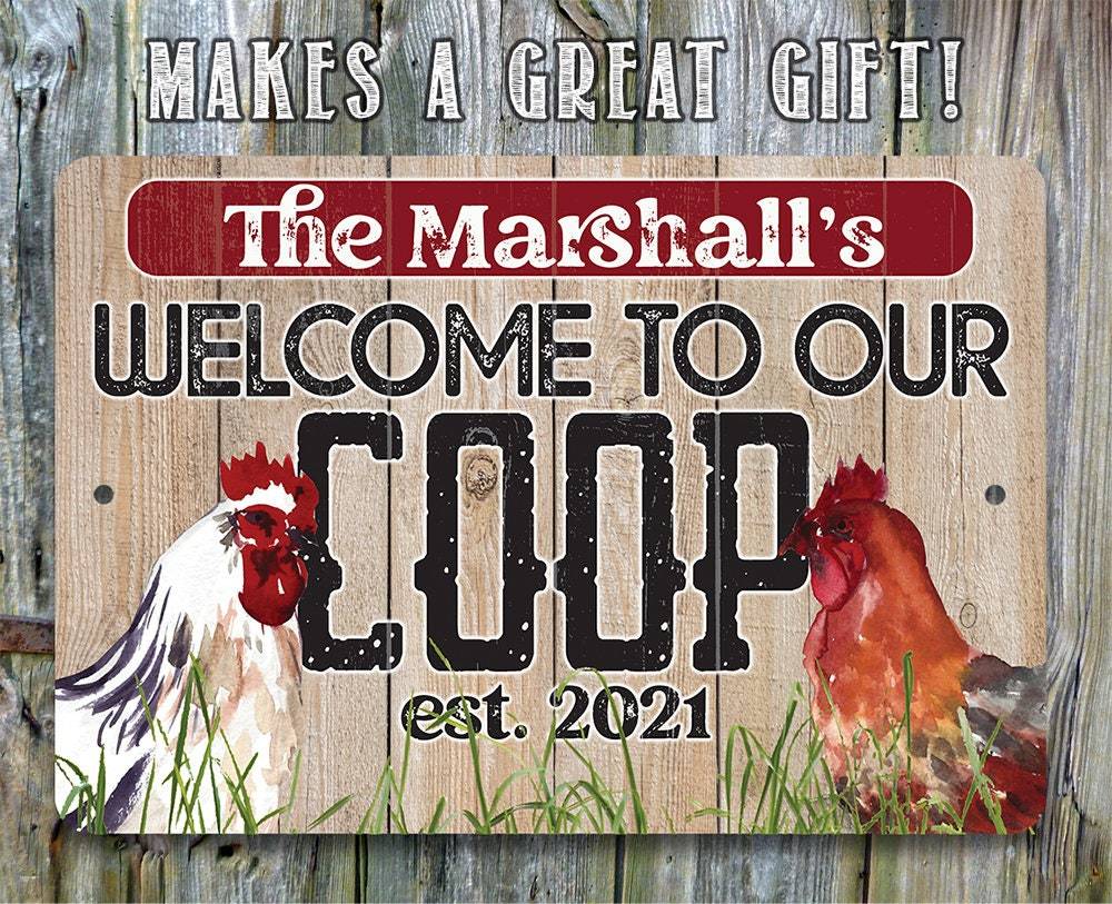 Personalized - Welcome To Our Coop - Metal Sign | Lone Star Art.