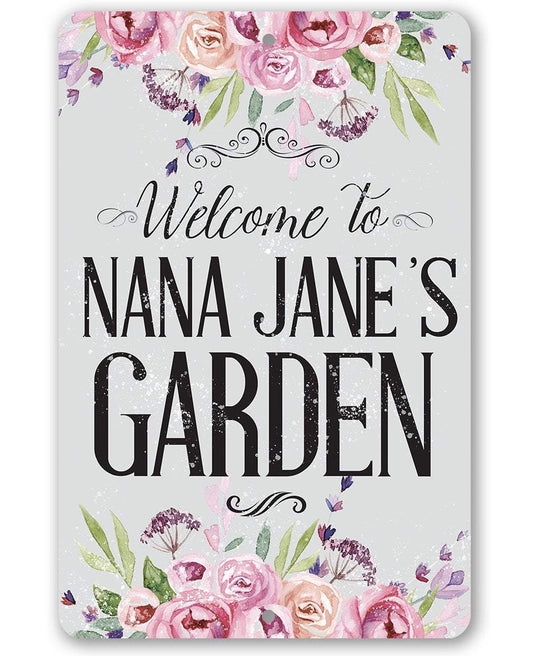 Personalized - Welcome To Our Garden - Metal Sign | Lone Star Art.