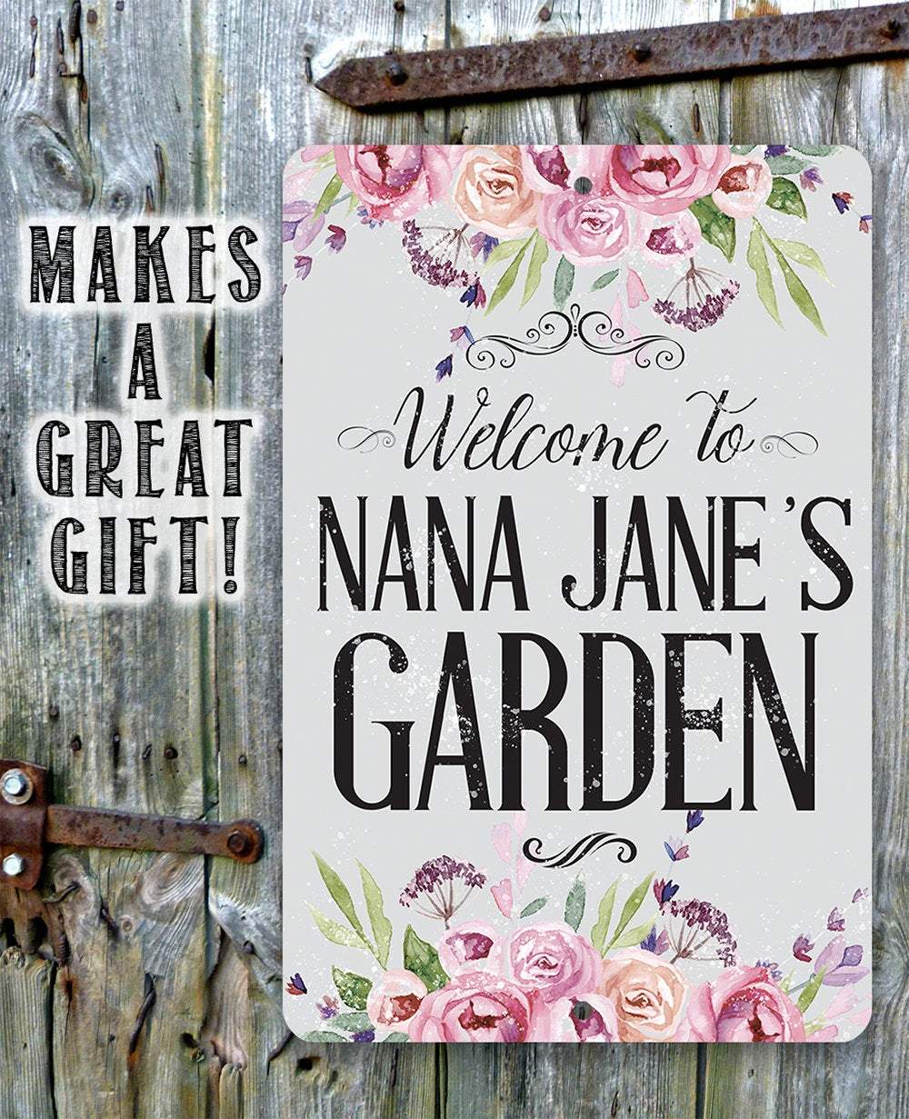 Personalized - Welcome To Our Garden - Metal Sign | Lone Star Art.