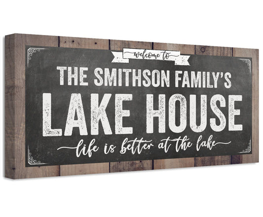 Personalized - Welcome To Our Lake House - Canvas | Lone Star Art.