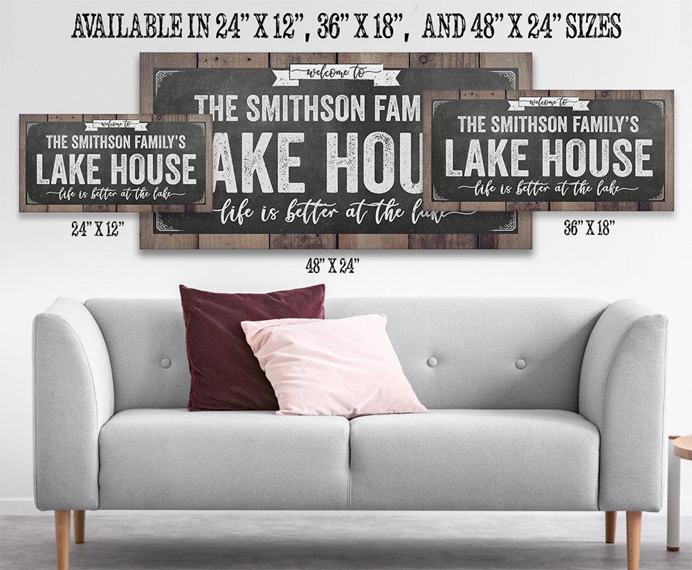 Personalized - Welcome To Our Lake House - Canvas | Lone Star Art.