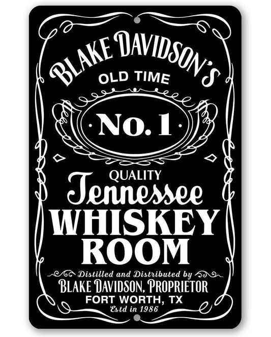Personalized - Whiskey Room - Metal Sign | Lone Star Art.