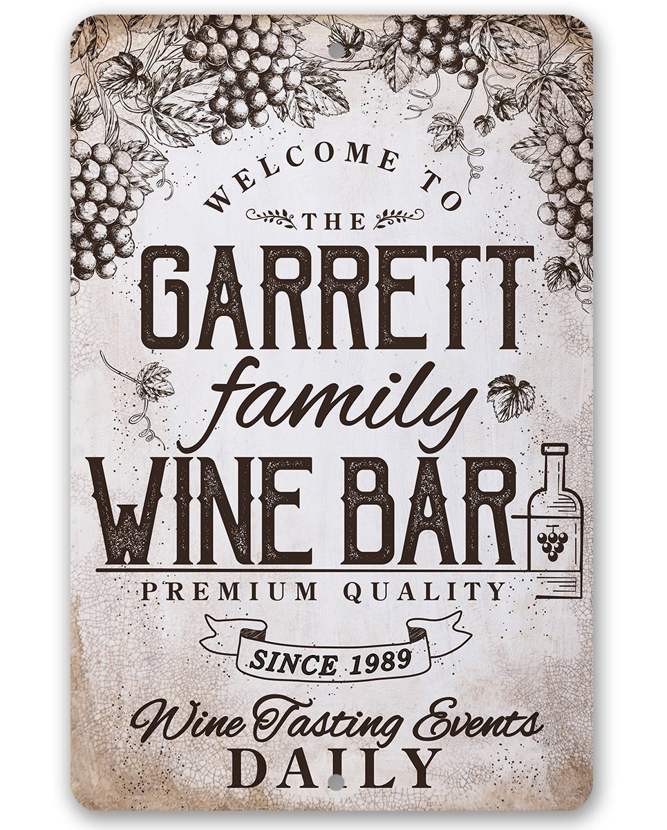 Personalized - Wine Bar - Metal Sign | Lone Star Art.
