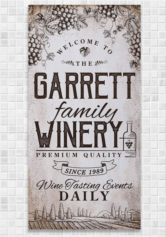 Personalized - Winery Family - Canvas | Lone Star Art.