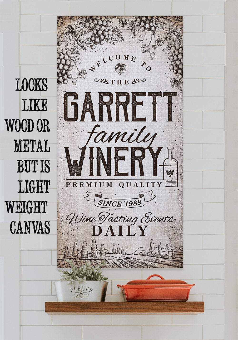 Personalized - Winery Family - Canvas | Lone Star Art.