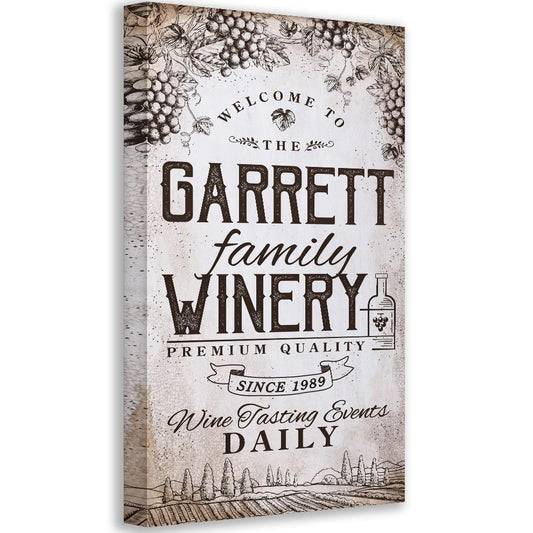 Personalized - Winery Family - Canvas | Lone Star Art.