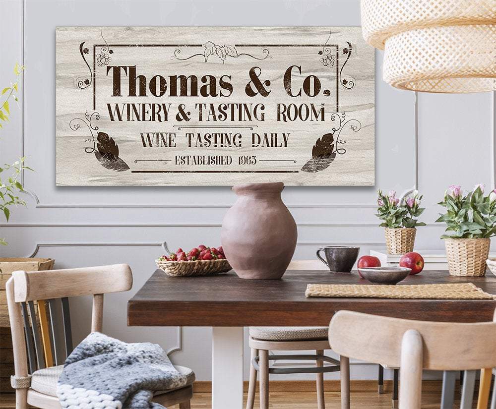 Personalized - Winery Warehouse - Canvas | Lone Star Art.