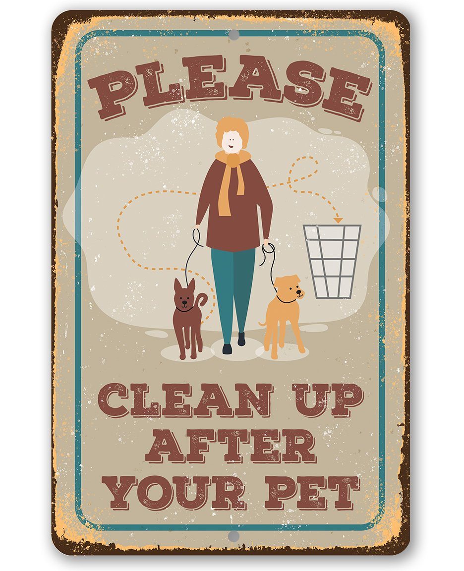 Please Clean Up After Pet - Metal Sign | Lone Star Art.
