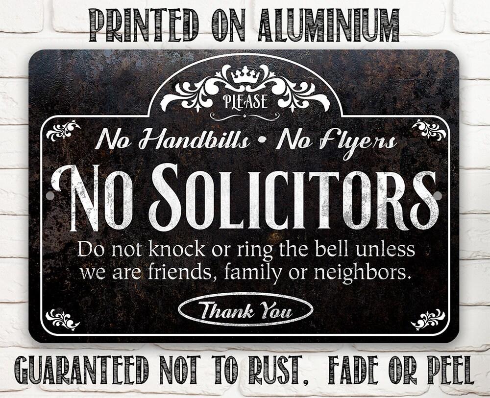 Please No Solicitors Thank You - Metal Sign | Lone Star Art.