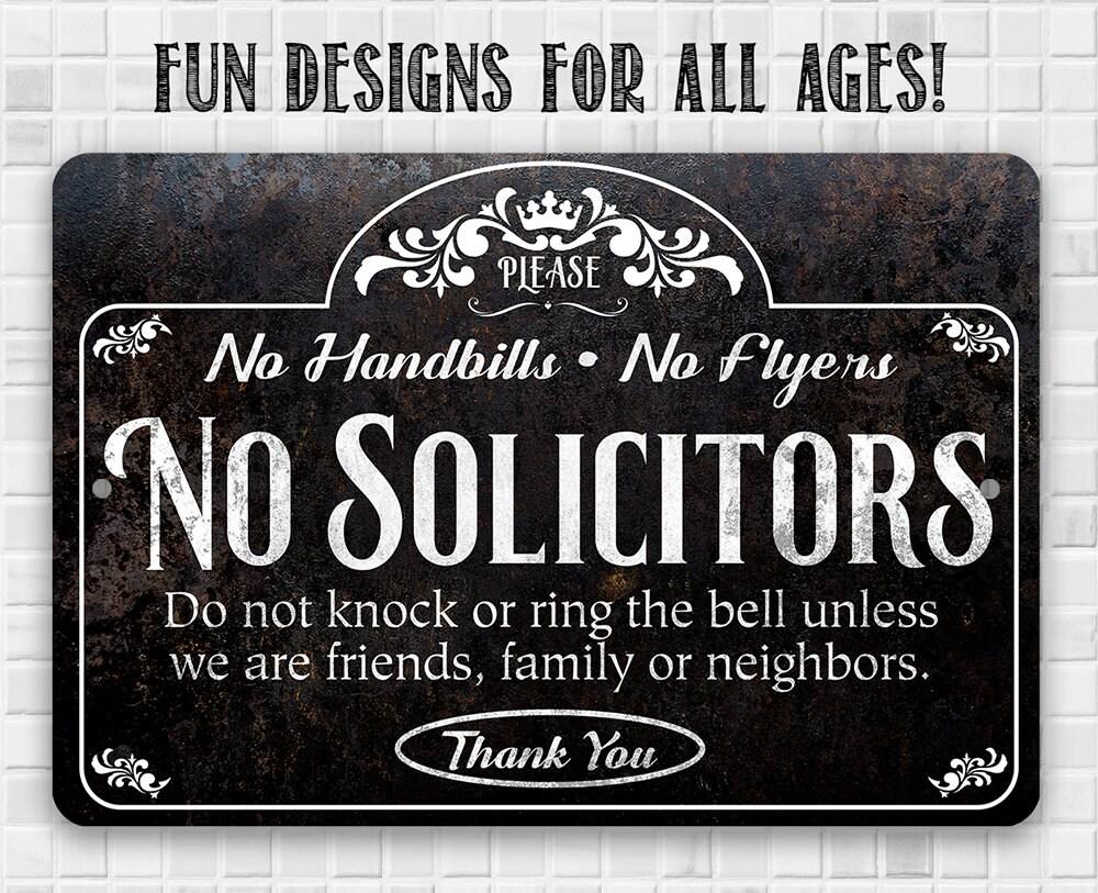 Please No Solicitors Thank You - Metal Sign | Lone Star Art.