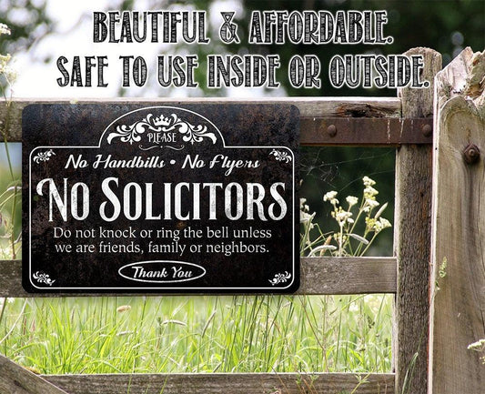 Please No Solicitors Thank You - Metal Sign | Lone Star Art.