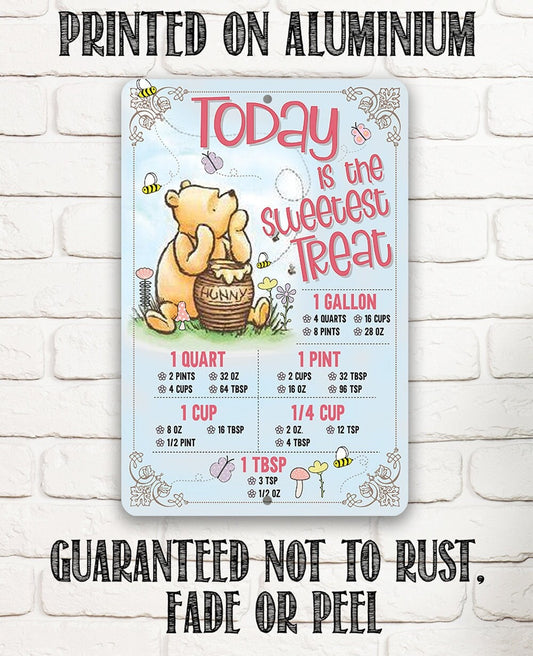 Pooh - Today is The Sweetest Treat - Metal Sign Metal Sign Lone Star Art 