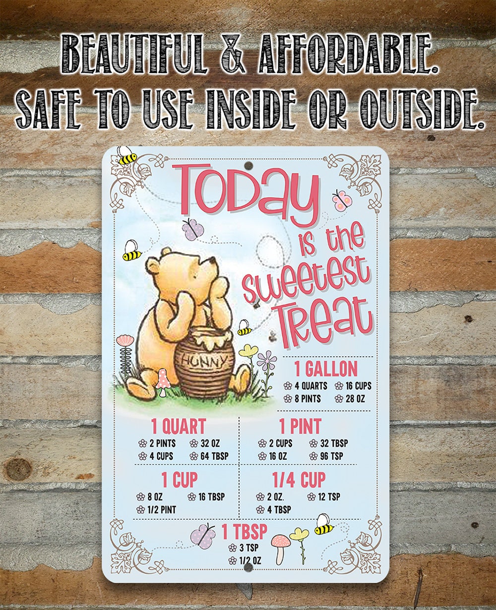 Pooh - Today is The Sweetest Treat - Metal Sign Metal Sign Lone Star Art 