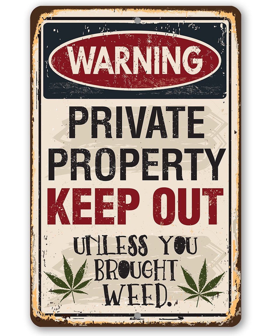 Private Property Keep Out - Metal Sign | Lone Star Art.