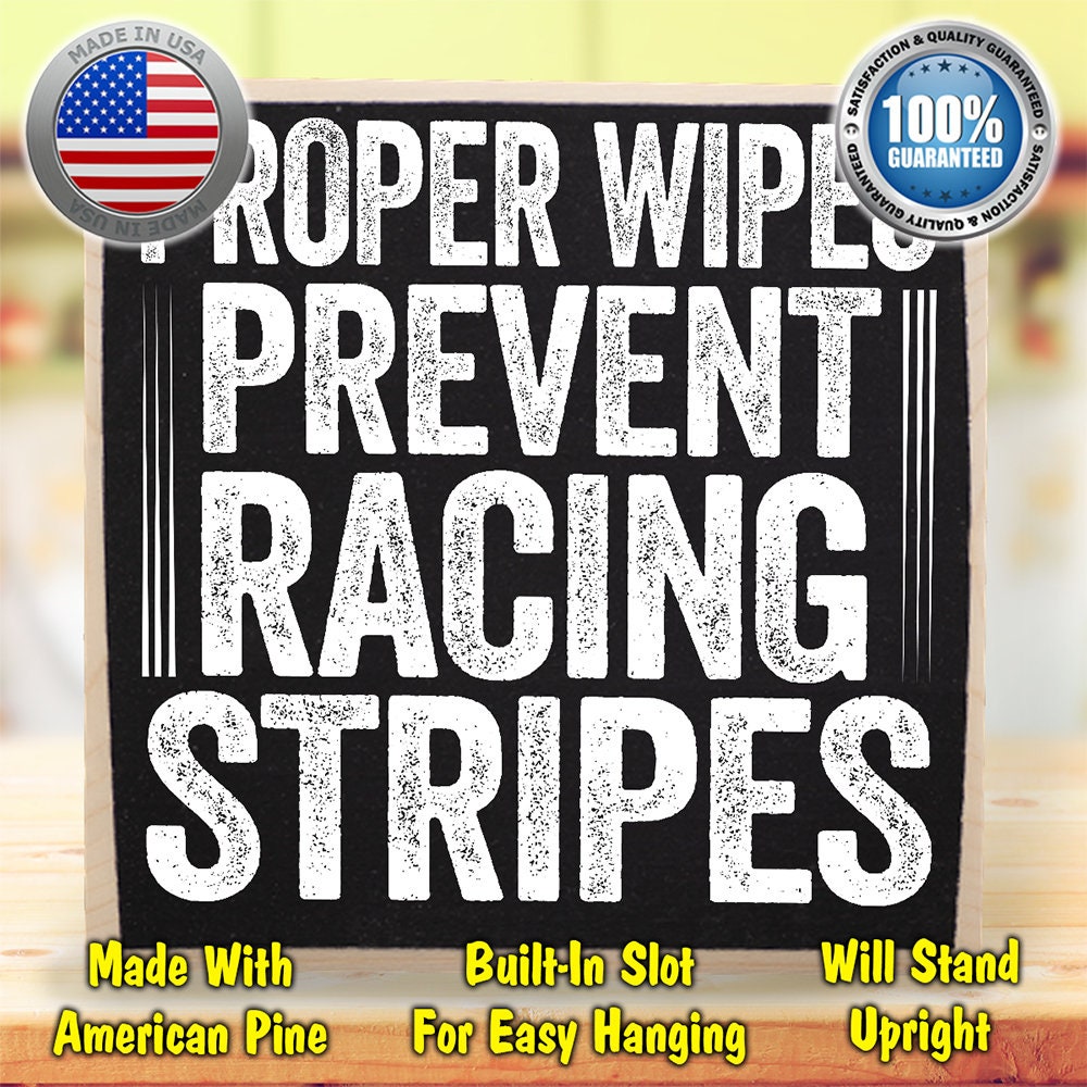 Proper Wipes - Rustic Wooden Sign - Makes Funny Bathroom Home Décor and a Housewarming Gift Under 15 Dollars Lone Star Art 