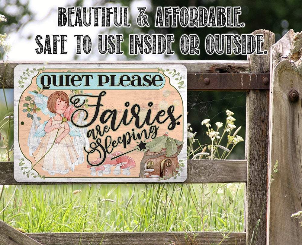 Quiet Please Fairies - Metal Sign | Lone Star Art.